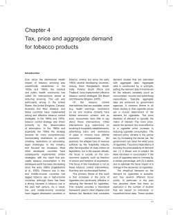 Chapter 4 Tax, price and aggregate demand for tobacco