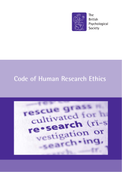 Code of Human Research Ethics - British Psychological Society