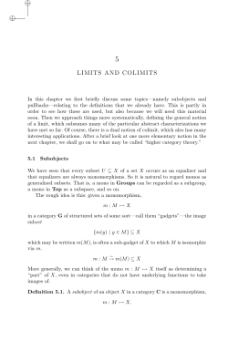 limits and colimits