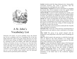 A St. John`s Vocabulary List