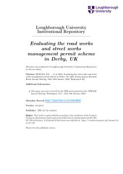 Evaluating the road works and street works management permit