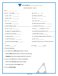 MATHS PRACTICE PAPER YEAR 6 -April 2017
