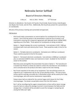 Minutes - Nebraska Senior Softball