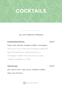 DAY COCKTAIL SPECIALS