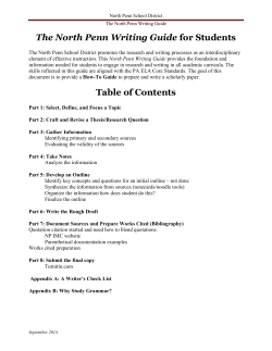 Writing Guide - North Penn School District
