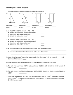 Perimeter and Area of Similar Polygons