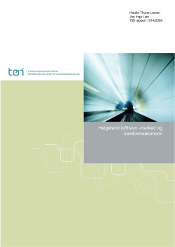 Helgeland lufthavn - Transport&oslash;konomisk institutt