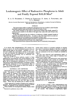 Leukemogenic Effect of Radioactive Phosphorus