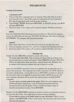 wizard of oz - Museum of Computer Adventure Game History