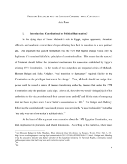 Freedom Struggles and the Limits of Constitutional