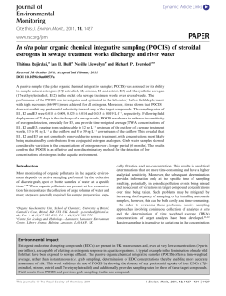 In situ polar organic chemical integrative sampling
