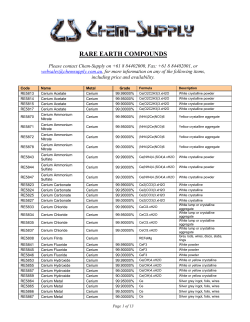 rare earth compounds - Chem