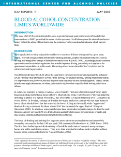 blood alcohol concentration limits worldwide