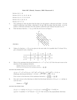 Math 20C (Shenk). Summer, 2008. Homework 3. Section 14.2: 1, 19