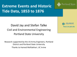Extreme Events and Historic Tide Data, 1853 to 1876
