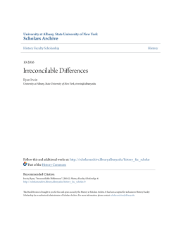 Irreconcilable Differences - Scholars Archive