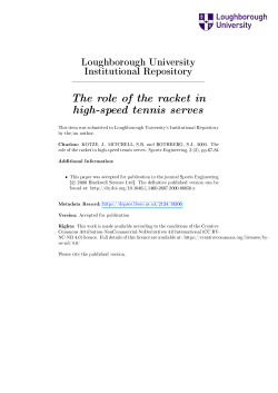 The role of the racket in high-speed tennis serves