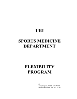 URI SPORTS MEDICINE DEPARTMENT FLEXIBILITY PROGRAM