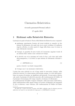 Cinematica Relativistica - e