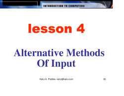 Alternative Methods Of Input