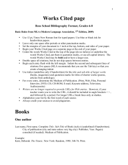 Ross School Bibliography Guidelines, Grades 6-8