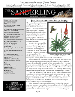 Summer 2014 - Monterey Audubon Society