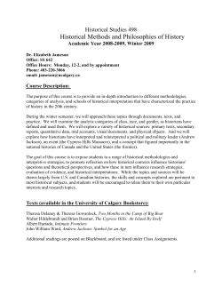 7.0 document 498SYL.W09 - Department of History | University of