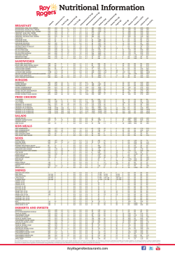 Nutritional Information