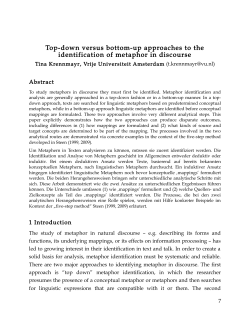 Top-down versus bottom-up approaches to the