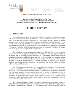 public report - McMaster University