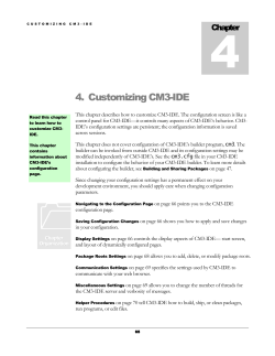 4. Customizing CM3-IDE