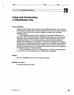 Using and Constructing a Classification Key