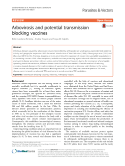 Arbovirosis and potential transmission blocking vaccines | Parasites