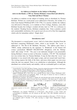 Thomas Belsham, An Address to Students on the Subject of Reading