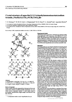 Crystal structure of aqua-bis (N, N, N
