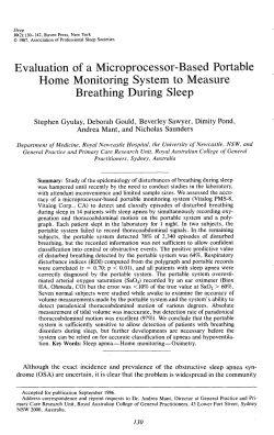 Evaluation of a Microprocessor-Based Portable Home Monitoring