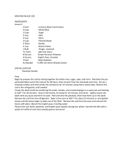 MISOYAKI BLACK COD INGREDIENTS Serves 4 4 Each 6