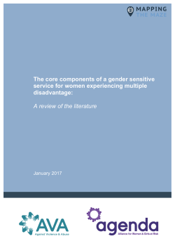 The core components of a gender sensitive service for women