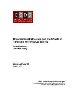 Organizational Structure and the Effects of Targeting Terrorist
