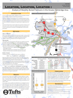 Location, Location, Location: Analysis of Monthly Rental Premiums