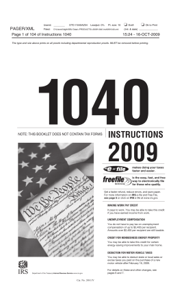 2009 Instruction 1040 - 1040pro.com Home page