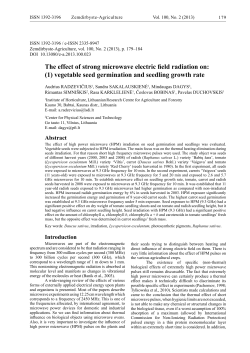 The effect of strong microwave electric field radiation on: (1