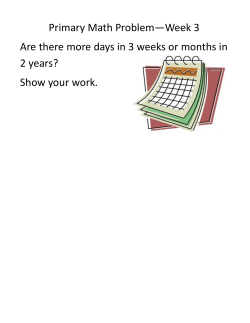 Primary Math Problem—Week 3 Are there more days in 3 weeks or