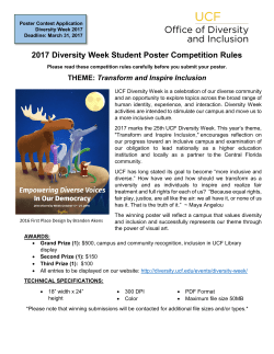 2017 Diversity Week Student Poster Competition Rules