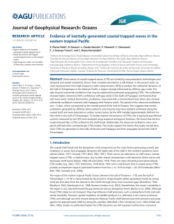 Evidence of inertially generated coastal‐trapped waves in the