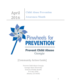 April 2016 - Prevent Child Abuse Georgia
