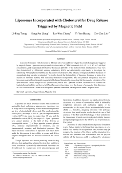 Liposomes Incorporated with Cholesterol for Drug Release