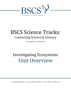 Investigating Ecosystems