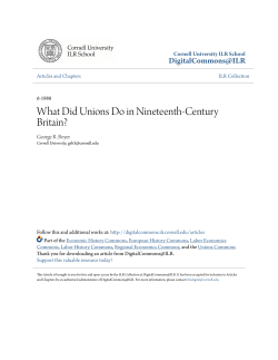 What Did Unions Do in Nineteenth