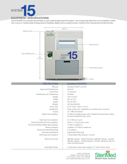 System 15 Specifications - SteriMed Medical Waste Solutions